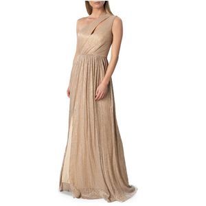 NWT Dress The Population Kienna One-Shoulder Metallic Gown. Small, Prom, Wedding
